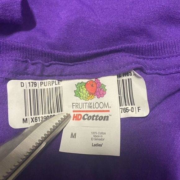 Vintage classic 1963 Fruit Of The Loom T-Shirt Purple Women’s Size M - Picture 7 of 8
